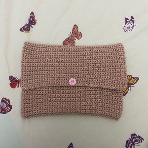 handmade crochet book cover/sleeve!
